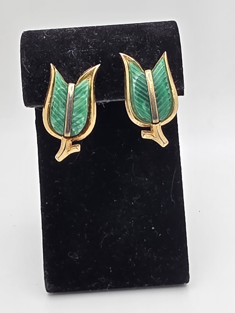 Vintage Crown Trifari Tulip Earrings